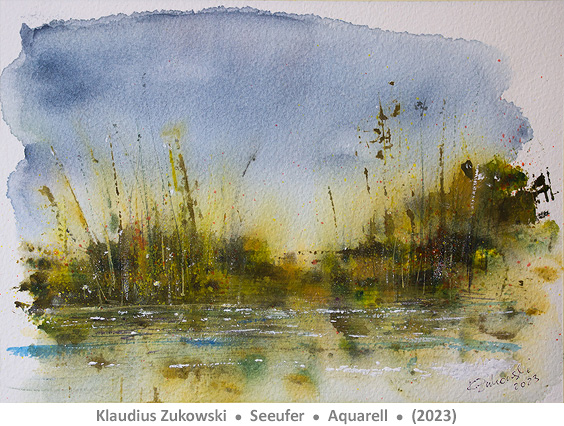 See Ufer Seeufer - (Aquarell) von Klaudius Zukowski - Lust auf Kunst - Malen lernen - Bad Driburg - Dringenberg