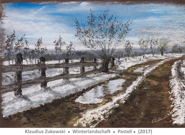 Winterlandschaft in Rerik - Pastell auf Papier - Malen und Zeichnen lernen - Lust auf Kunst - Klaudius Zukowski - Bad Driburg - Dringenberg